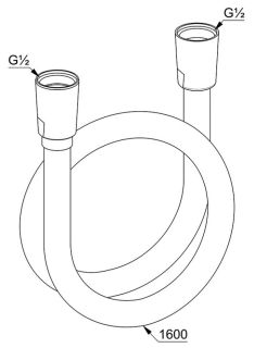 Душевой шланг Kludi Suparaflex White 160см белый 6107291-00